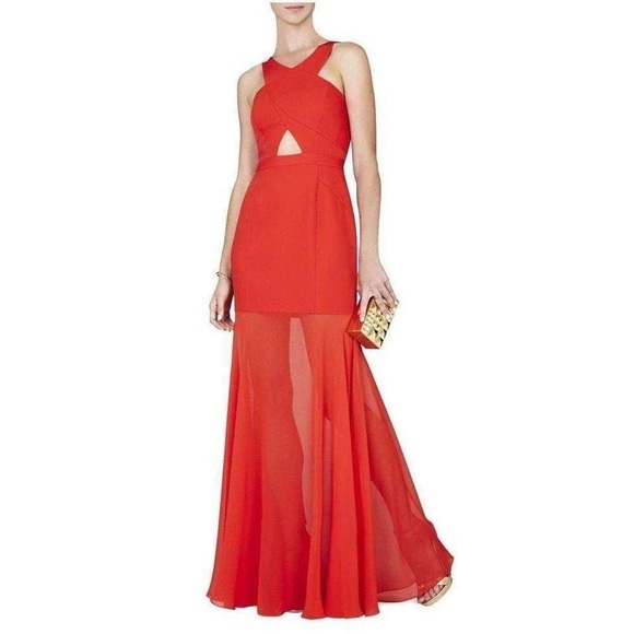 BCBG MAXAZRIA Ria Criss-Cross Front Gown Maxi Dress - Picture 2 of 2